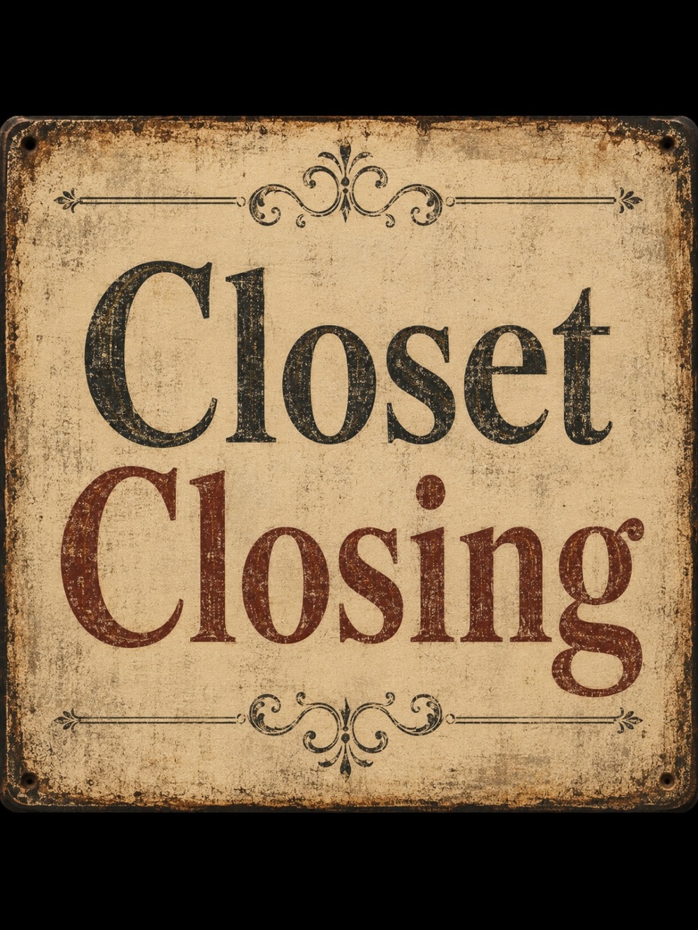 Closet Closing August 31